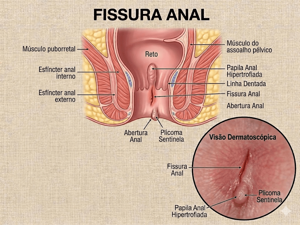fissura anal é diferene de fistula