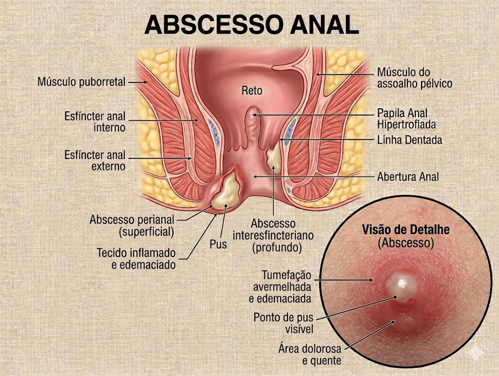 imagem de abscesso
