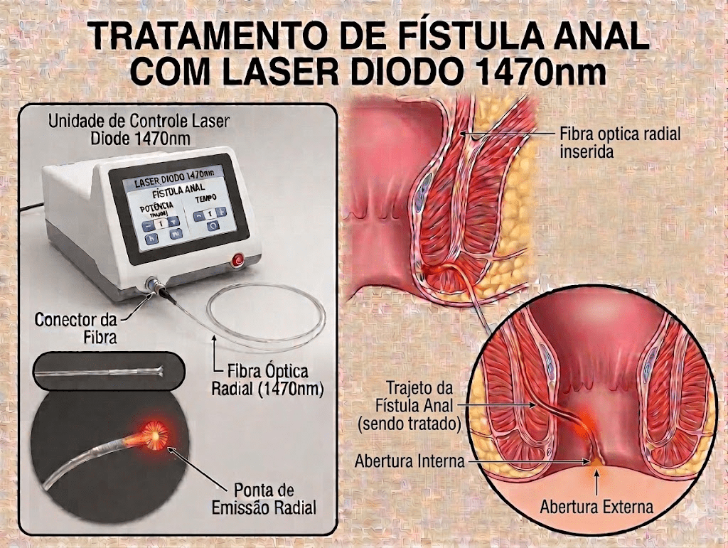 laser de diodo e fistula anal